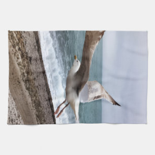 Der französische Möwe von Étretat Geschirrtuch