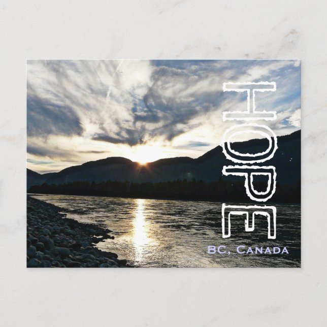 Der Fraser River in Hope British Columbia Postkarte (Vorderseite)