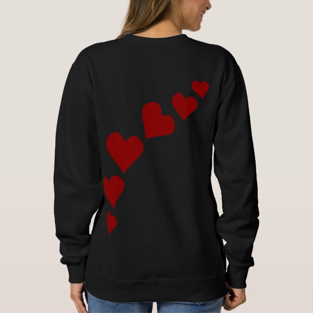 Der Frauen des Valentines Love Sweatshirts das (Rückseite)