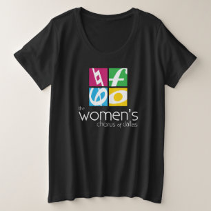 Der Frauenchor des Dallas-Logos Große Größe T-Shirt