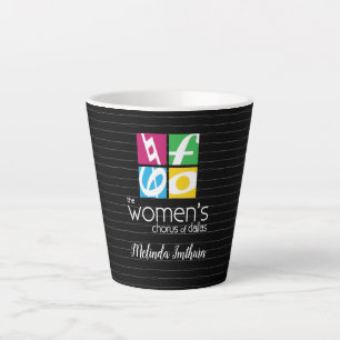 Der Frauenchor von Dallas Logo Milchtasse