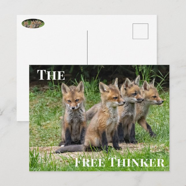 Der freie Denkfuchs Postkarte (Vorne/Hinten)