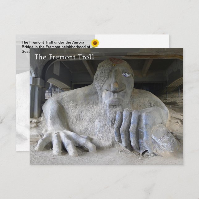 Der Fremont-Troll, Seattle, WA - Postkarte (Vorne/Hinten)