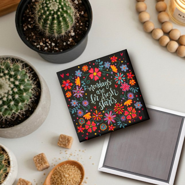 Der Fresh Start Floral Inspirivity Magnet vom Mont (Von Creator hochgeladen)
