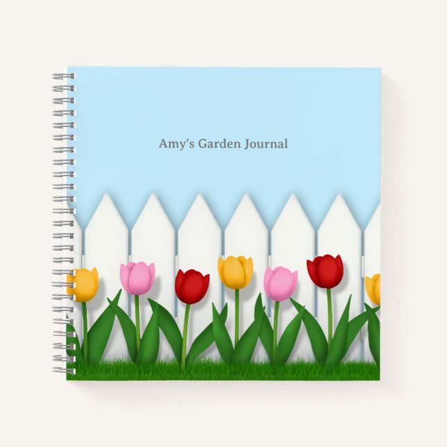Der freundliche Blumengarten Tulip Notizbuch (Vorderseite)