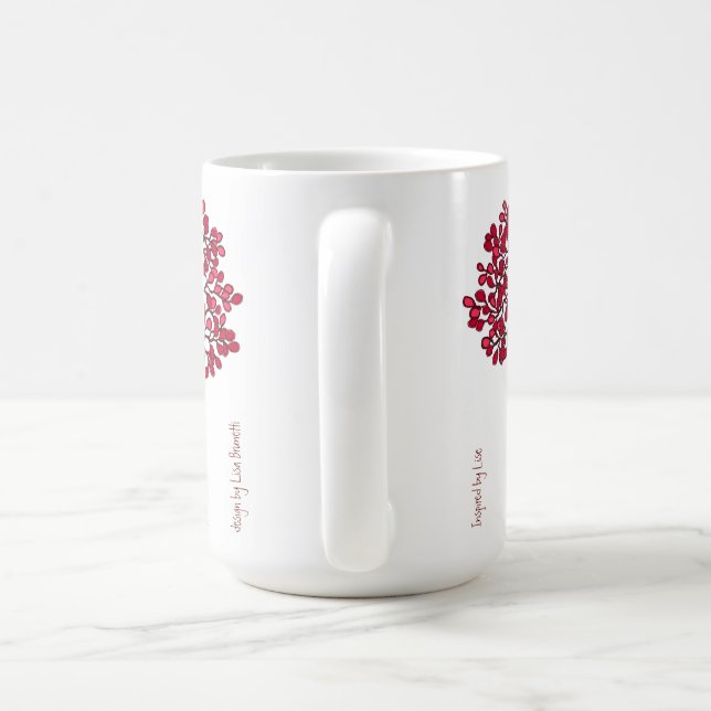 Der Freundschaftsbaum - Cranberry und weiße Tasse (Henkel)
