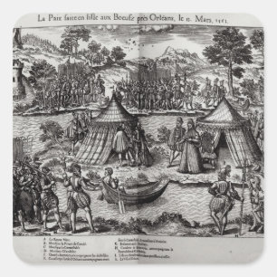 Der Frieden auf der Isle aux Boeufs Quadratischer Aufkleber