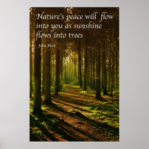 "Der Frieden der Natur wird in dich fließen" Zitat Poster