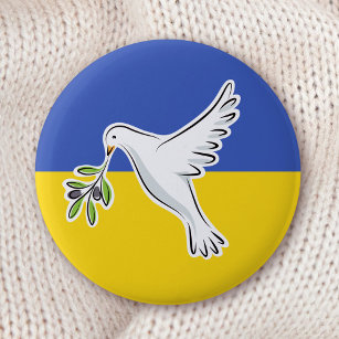 Der Frieden unter ukrainischer Flagge in der Ukrai Button