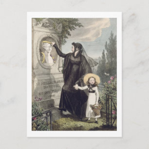 Der Friedhof von Pere Lachaise, gedruckt von Charl Postkarte
