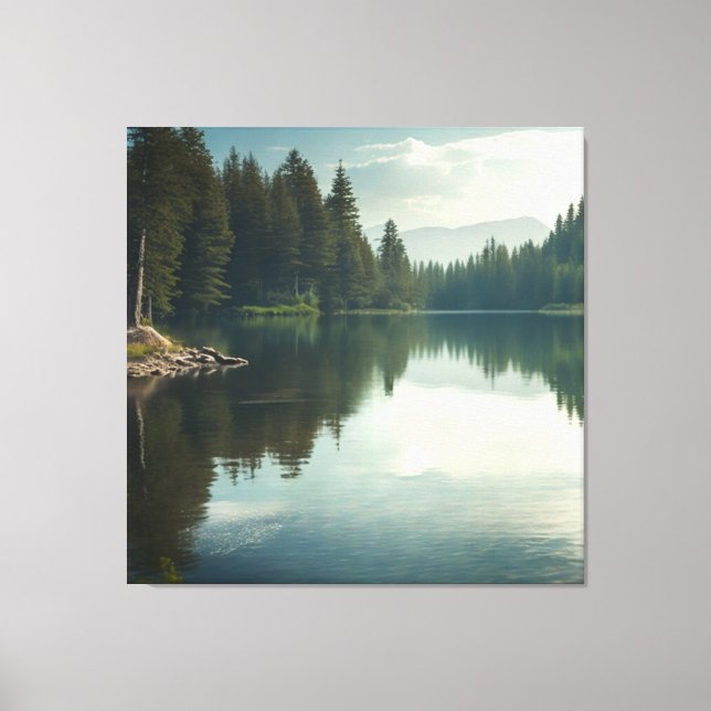 Der Friedliche See Leinwanddruck (Vorderseite)