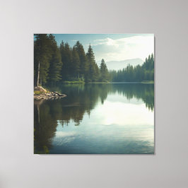Der Friedliche See Leinwanddruck