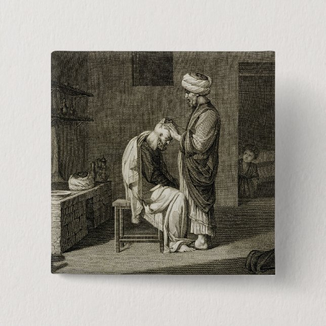 Der Friseur, den Künsten von des Volumen-II und Button (Vorderseite)