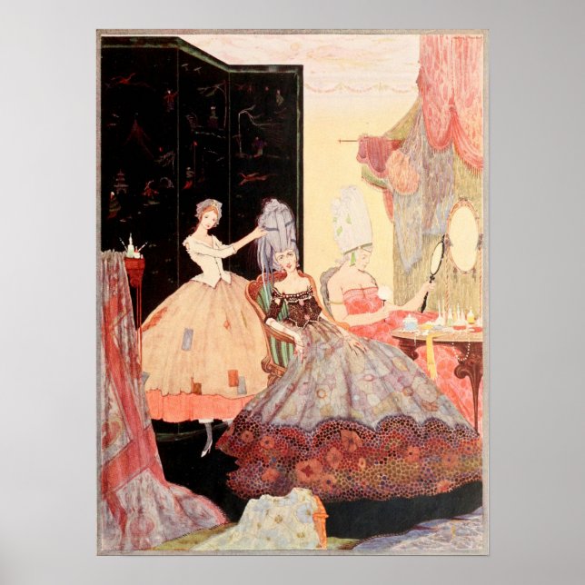 Der Friseur - Vintage Image Poster (Vorne)