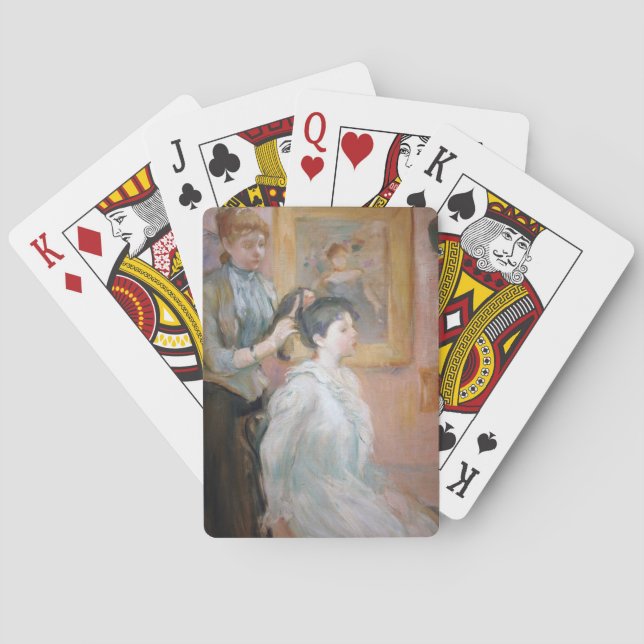 Der Friseur (von Berthe Morisot) Spielkarten (Rückseite)