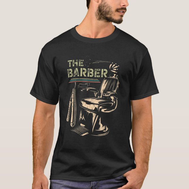 Der Friseursalon schneidet Trimmbart T-Shirt (Vorderseite)