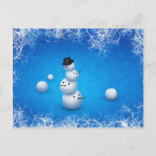 Der frohe Snowman Feiertagspostkarte