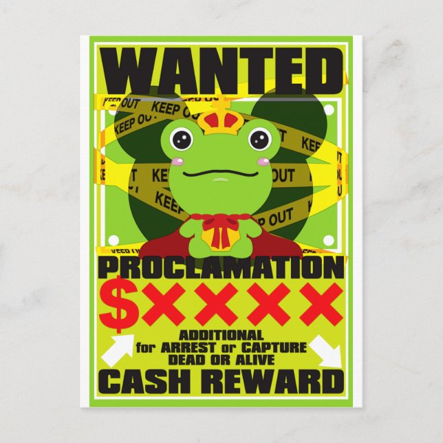 Der Frosch, der keinem Prinzen passte Postkarte (Vorderseite)