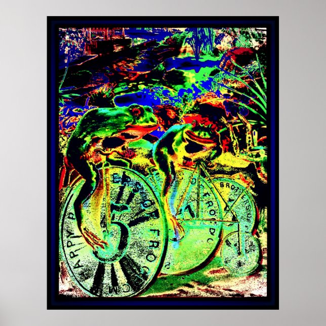 Der Frosch rast Poster (Vorne)