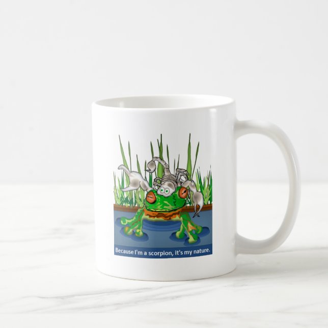 Der Frosch und der Skorpion Kaffeetasse (Rechts)