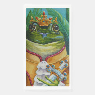 Der Froschprinz mit Kronen- und Schwertwasserkunst Serviette
