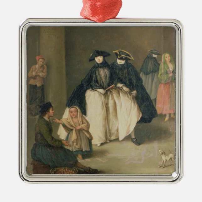 Der Frucht-Verkäufer Ornament Aus Metall (Vorne)