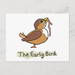 Der frühe Vogel fängt den Wurm Postkarte