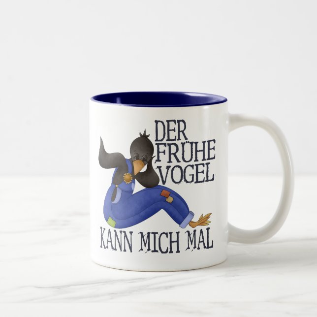 Der Frühe Vogel Zweifarbige Tasse (Rechts)