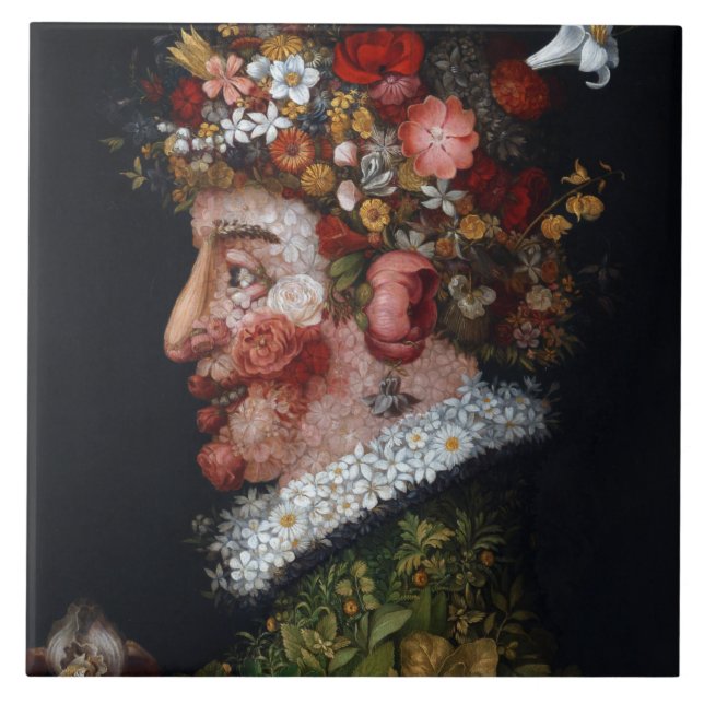 Der Frühling, Arcimboldo Fliese (Vorderseite)