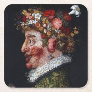 Der Frühling, Arcimboldo Rechteckiger Pappuntersetzer