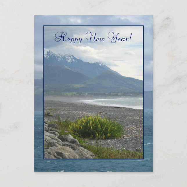 Der Frühling auf der Kaikoura Beach Postkarte (Vorderseite)