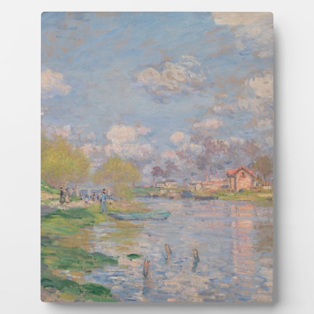 Der Frühling der Seine durch Monet Impressionist Fotoplatte (Vorderseite)
