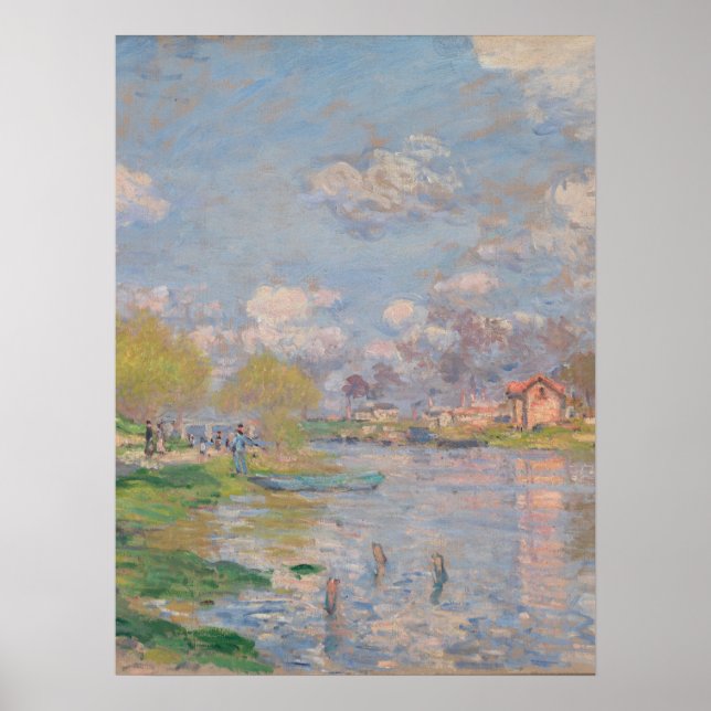 Der Frühling der Seine durch Monet Impressionist Poster (Vorne)