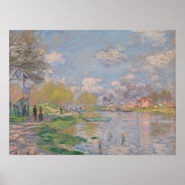 Der Frühling der Seine durch Monet Impressionist Poster (Vorne)