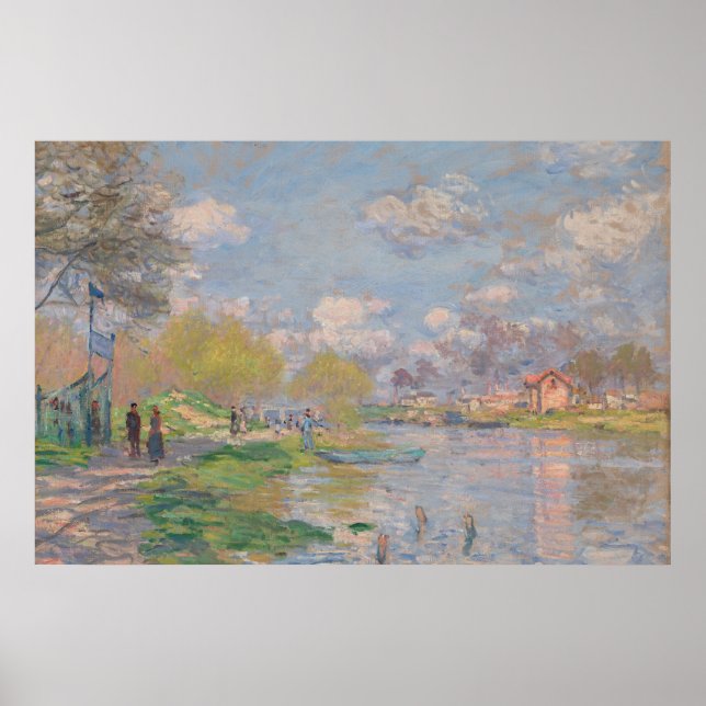 Der Frühling der Seine durch Monet Impressionist Poster (Vorne)