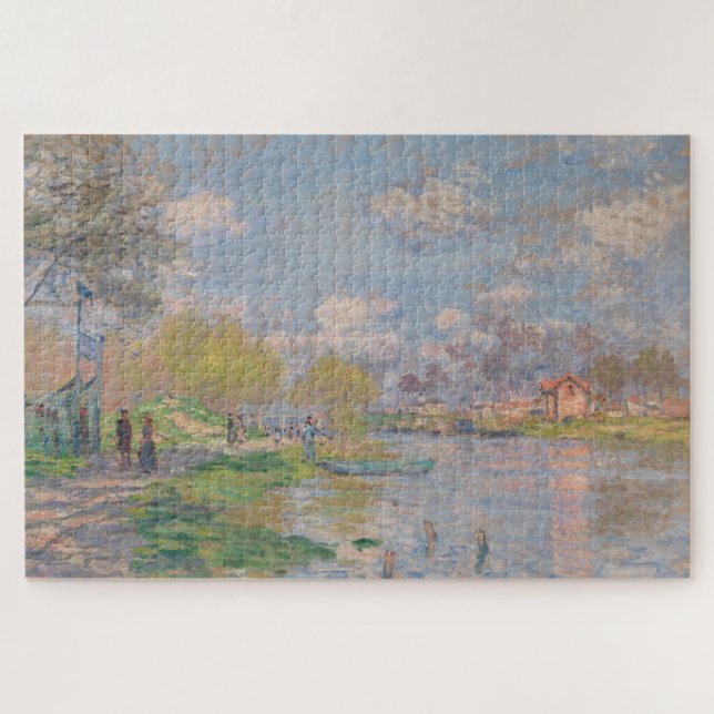 Der Frühling der Seine durch Monet Impressionist Puzzle (Horizontal)