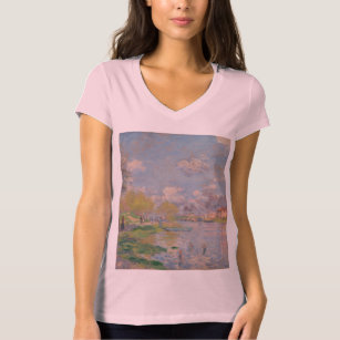 Der Frühling der Seine durch Monet Impressionist T-Shirt