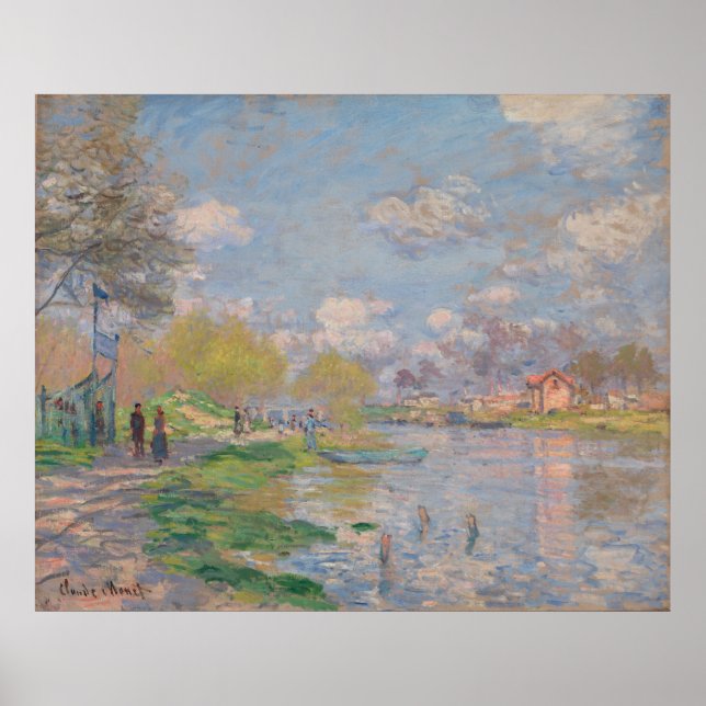 Der Frühling der Seine von Claude Monet Poster (Vorne)