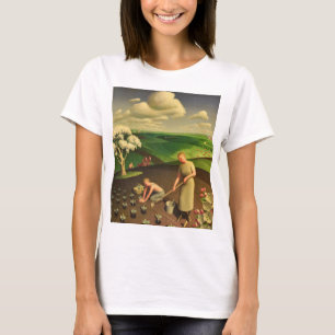 Der Frühling im Land durch Grant Wood T-Shirt