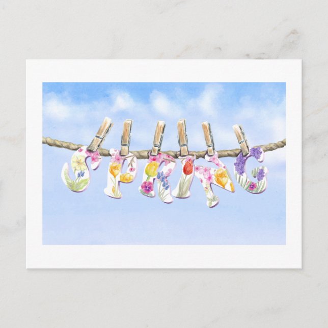 Der Frühling ist da Postkarte (Vorderseite)