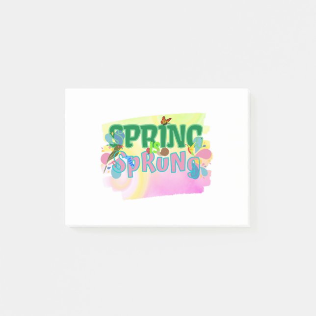 Der Frühling ist die gefederte Saison der Liebe Post-it Klebezettel (Vorderseite)
