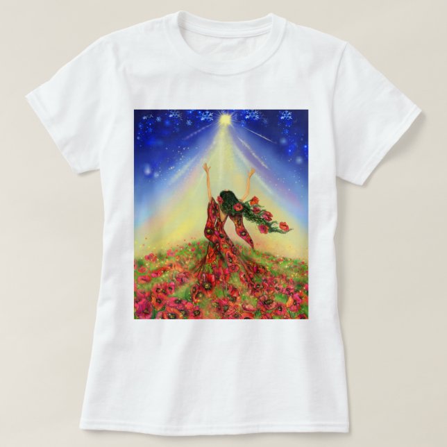 Der Frühling kommt nach dem Winter T - Shirt Maler (Design vorne)