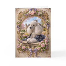 Der Frühling liegt in der Luft, Poodle Blank Card