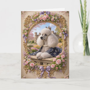 Der Frühling liegt in der Luft, Poodle Blank Card Karte
