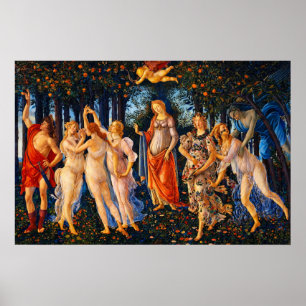 Der Frühling (Primavera) von Sandro Botticelli Poster