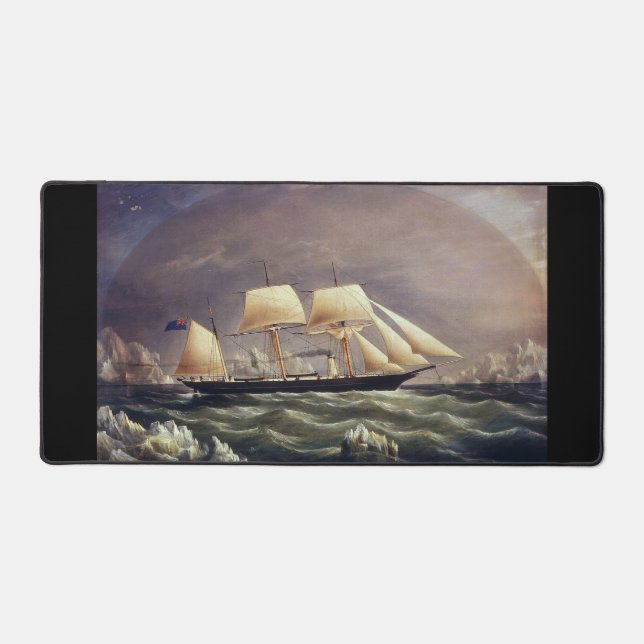 Der Fuchs der Yacht im 19. Jahrhundert Schreibtischunterlage (Vorderseite)