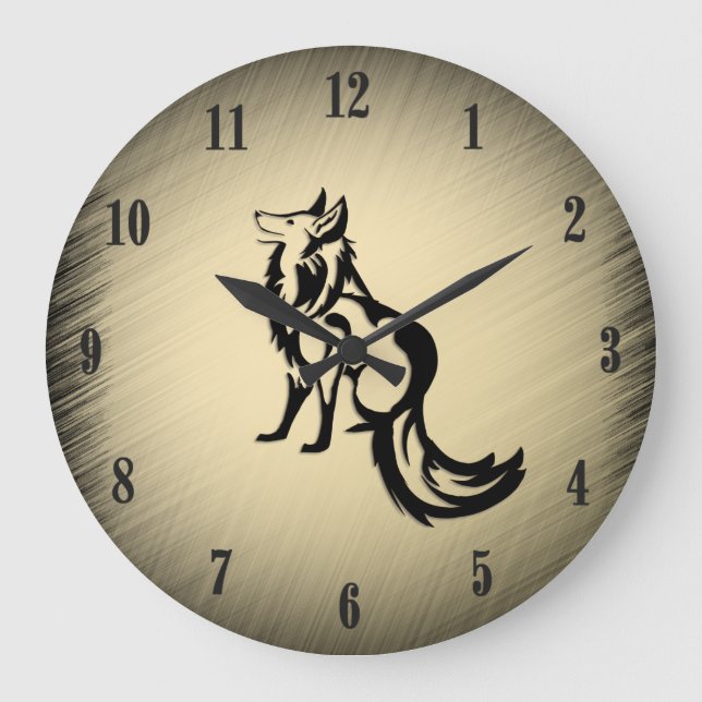 Der Fuchs Große Wanduhr (Vorderseite)