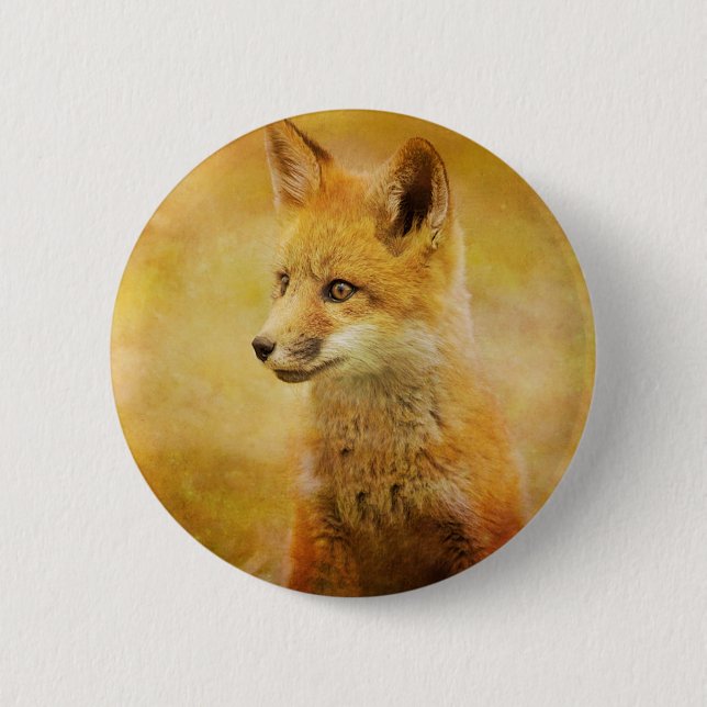 Der Fuchs im Wald Button (Vorderseite)