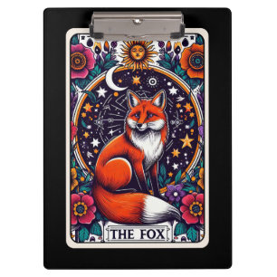 Der Fuchs   Mystische Tier-Tarotkarte Klemmbrett
