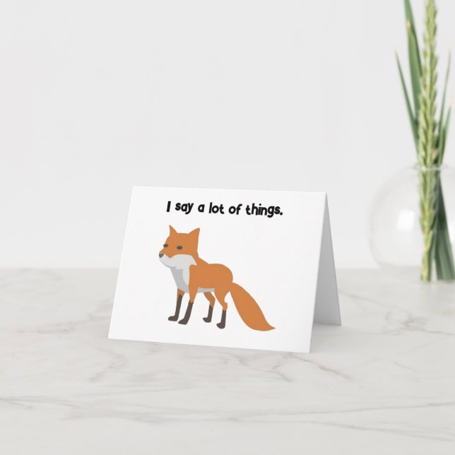Der Fuchs sagt ... Funny Internet Meme Cartoon Des Karte (Vorderseite)